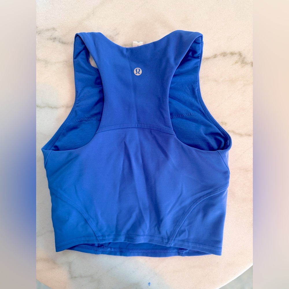 Lululemon Blue workout tank top (medium support).